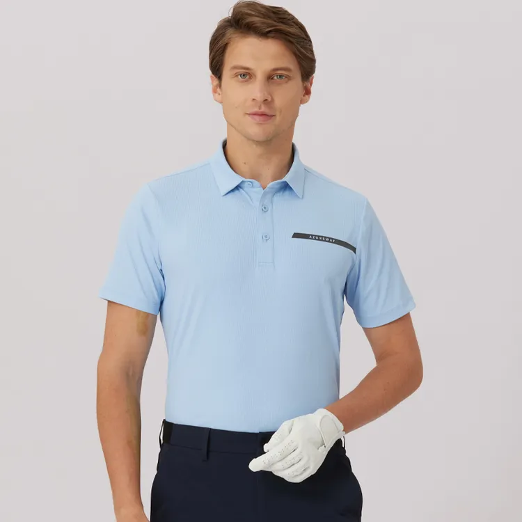 夏季高尔夫衣服男短袖T恤速干冰感透气运动polo衫高尔夫男士上衣