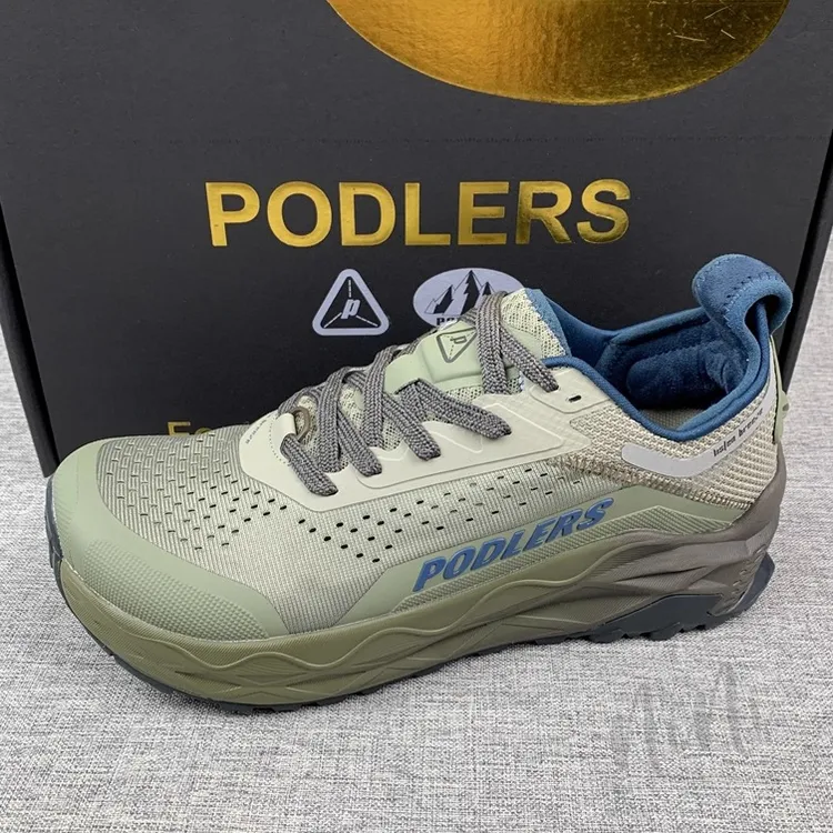 外贸英国单透气网面情侣款越野跑鞋缓震耐磨登山鞋轻~舒适4E宽楦