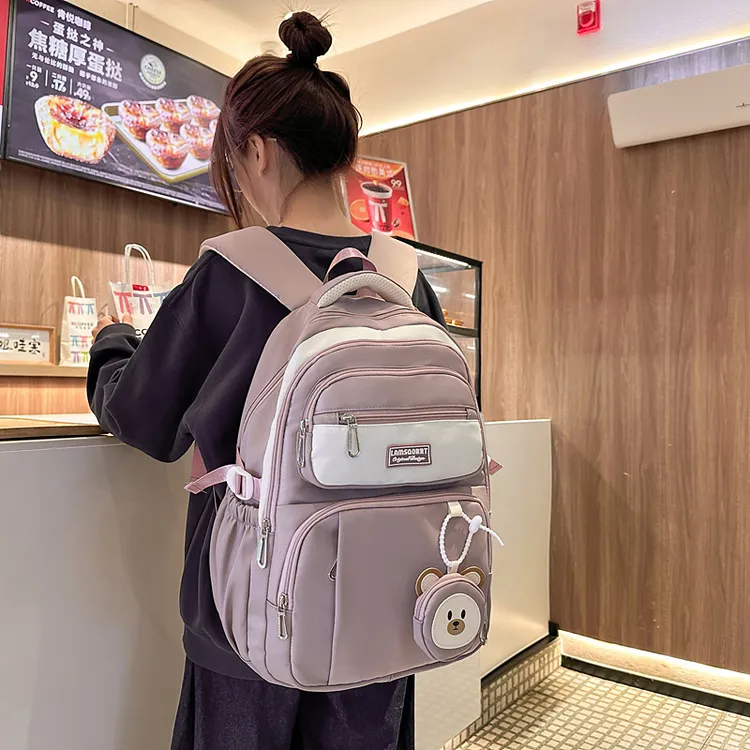 新款双肩背包初中生高中生大学生轻便旅游背包大容量女生书包