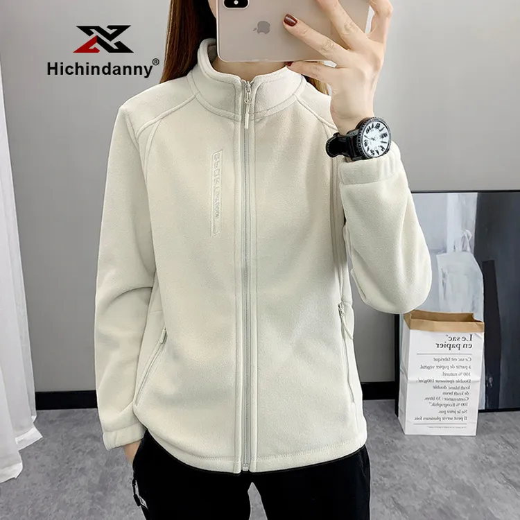 HICHIN秋冬季户外抓绒衣女摇粒绒加厚保暖冲锋衣内胆立领防风外套