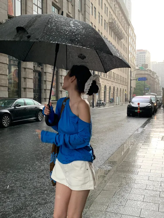 2025秋季新款辣妹斜领长袖T恤女修身显瘦半身裙套装多巴胺服装女