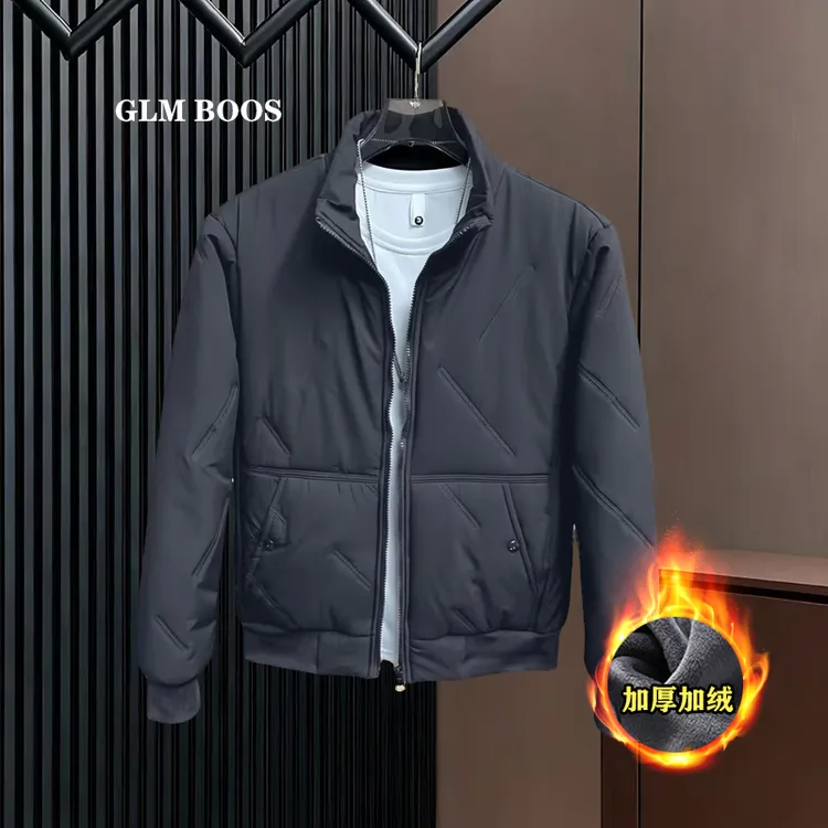 GLM BOOS冬季新款加厚加绒保暖休闲宽松大码夹克棉服外套男冬装男