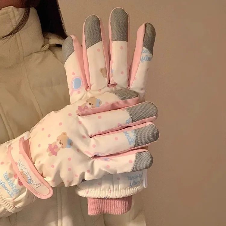 冬季骑行滑雪手套男女保暖防风防寒加绒加厚防水骑车摩托车厚手套