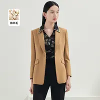 【婷婷专属】【绵羊毛】春秋复古老简约纯色通勤修身西服女