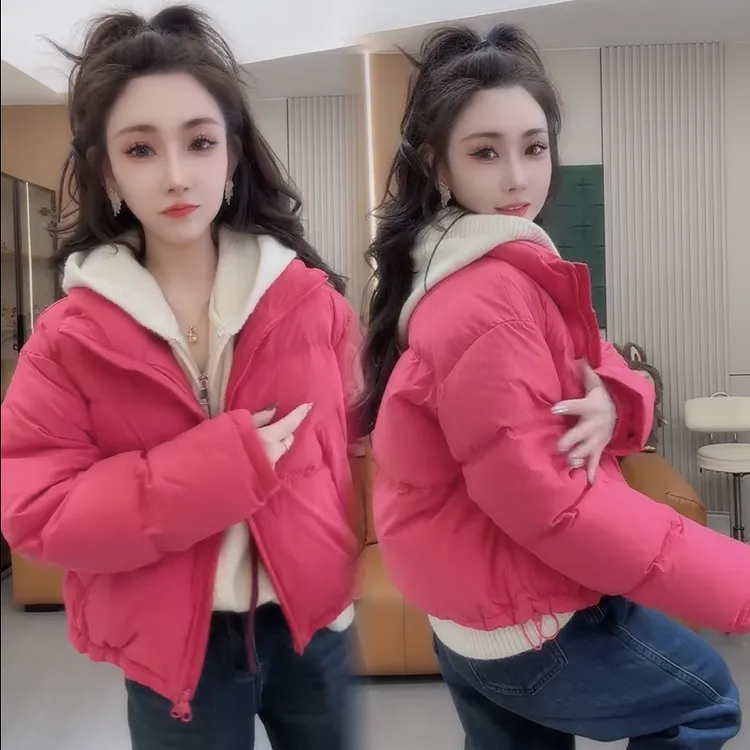 2025秋冬新款时尚显瘦气质网红高档洋气女高级百搭宽松大码棉服潮