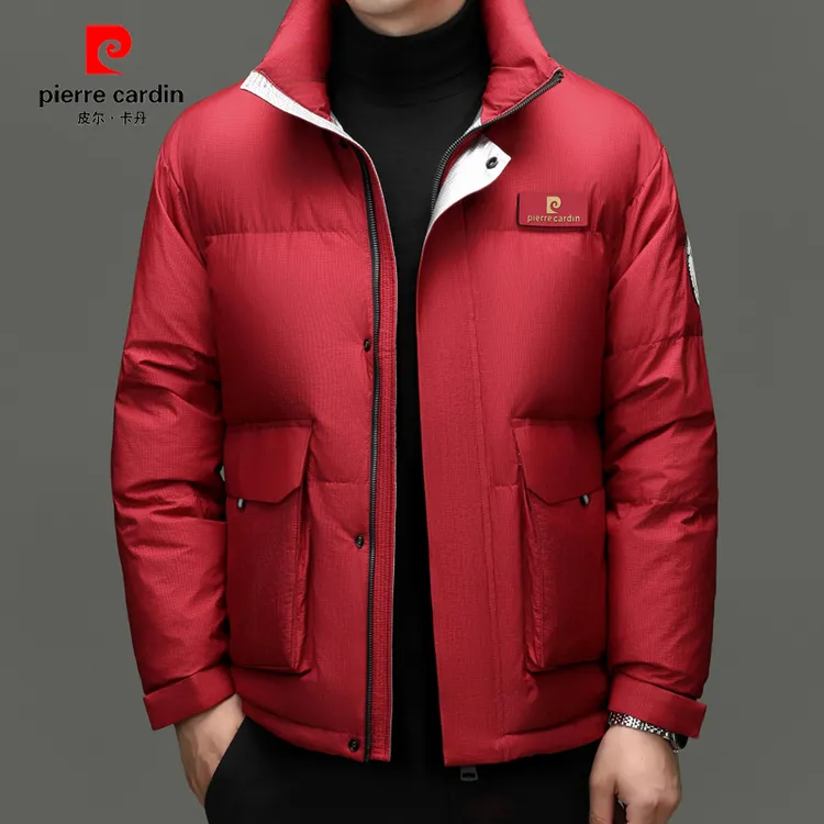 皮尔卡丹【红色羽绒服男】羽绒服男款爆款2025新款正品冬季加厚保暖