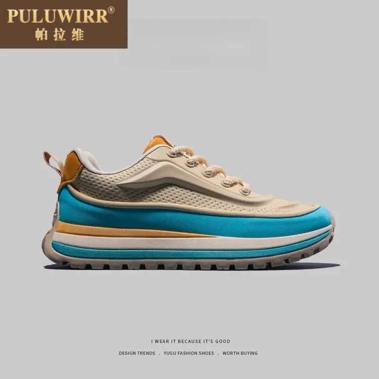 欧美男鞋春夏季2025新款厚底增高运动鞋韩版时尚潮流休闲鞋百搭