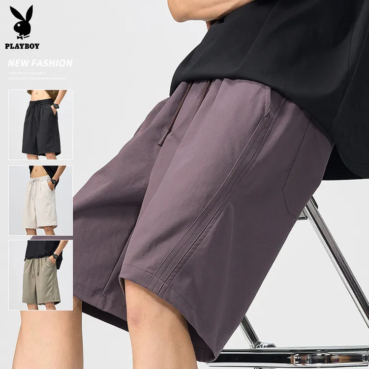 花花公子2025新款潮流五分裤速干工装休闲短裤夏季短裤宽松裤子薄