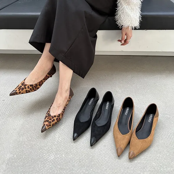 法式尖头浅口单鞋女鞋2025年春秋新款气质名媛配裙子时尚百搭瓢鞋