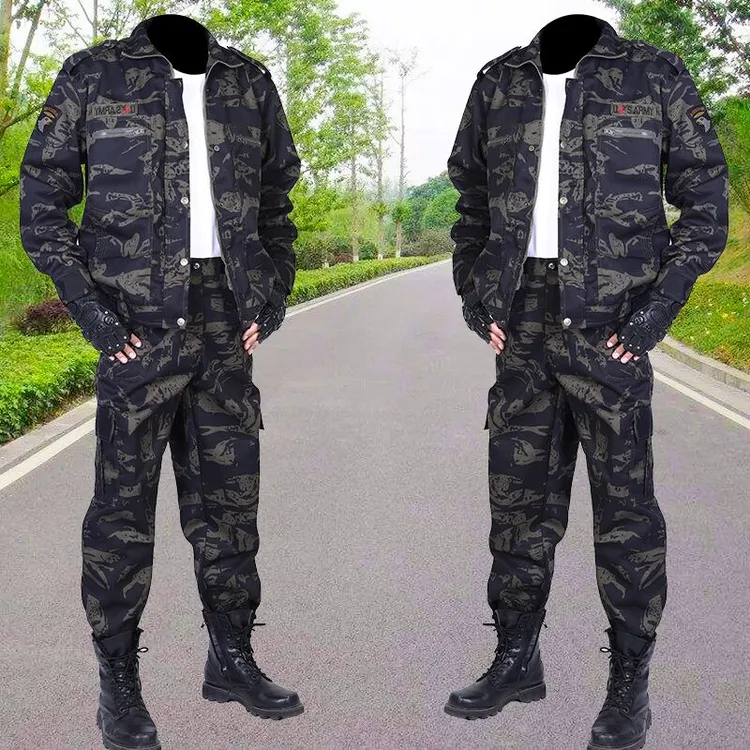 迷彩服工作服套装男女春秋款耐磨建筑工地干活汽修工厂车间劳保服