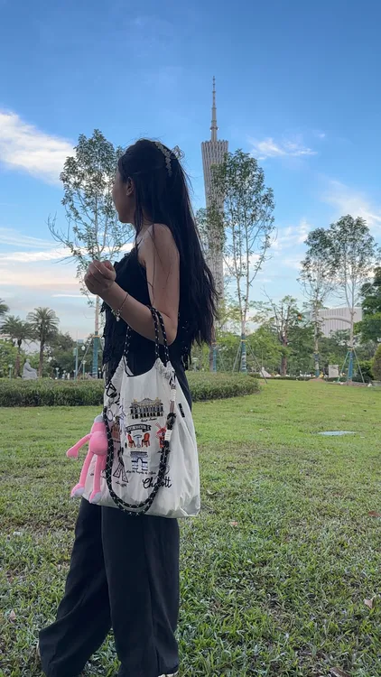 购物袋白色户外单肩双肩包抽绳潮流束口布袋托特包手拿包环保休闲