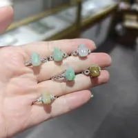 F41翡翠A货貔貅S925银镶戒指（多样性发其一）