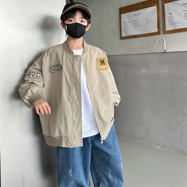 童装男童春装外套2025新款中大童春秋款运动儿童春季男孩棒球服潮