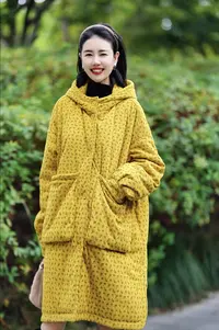 BEIJU 2025新款时尚气质百搭宽松显瘦轻奢洋气碎花棉衣外套女7659