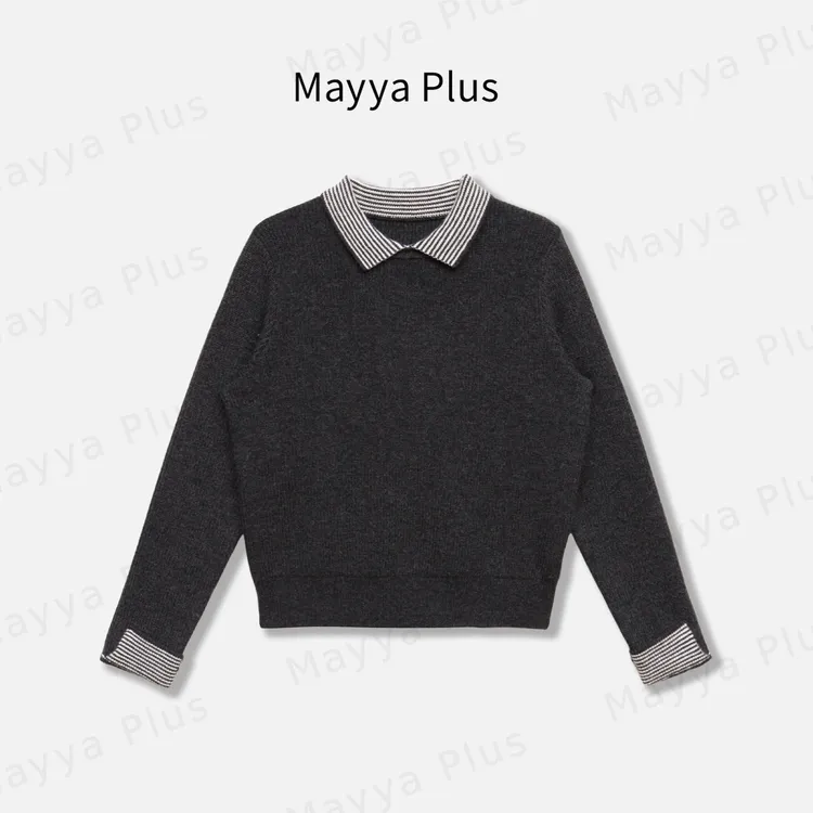 【诺丁假日】Mayya Plus麦芽定制毛茸茸韩系气质针织衫上衣32547265