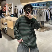 长袖少年时尚日式复古条纹insT恤打底衫宽松休闲潮流 LF25266