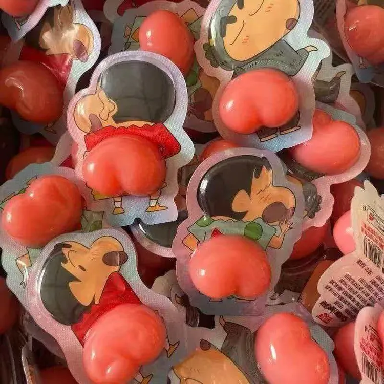 零食休闲今馋乐蜡笔小新屁屁糖卡通PP草莓味可爱造型网红零食散装