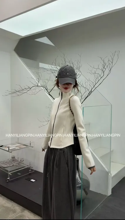 【瑜伽衣】韩版休闲拉链外套