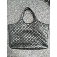 姝宴真皮女包大购物袋黑色