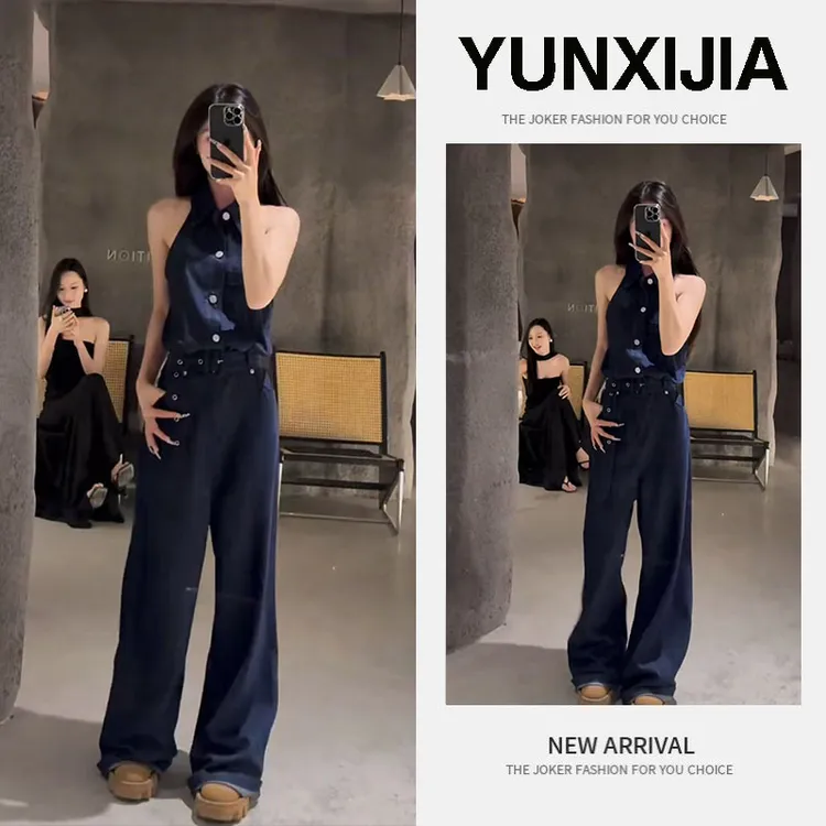 2025新款夏季气质高级感大方得体独特绝美小香风收腰连体裤女