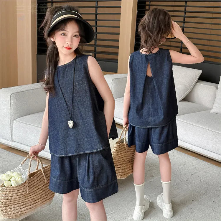 百搭休闲时尚加厚舒适时髦童装短袖套装洋气衣服春秋两件套夏装