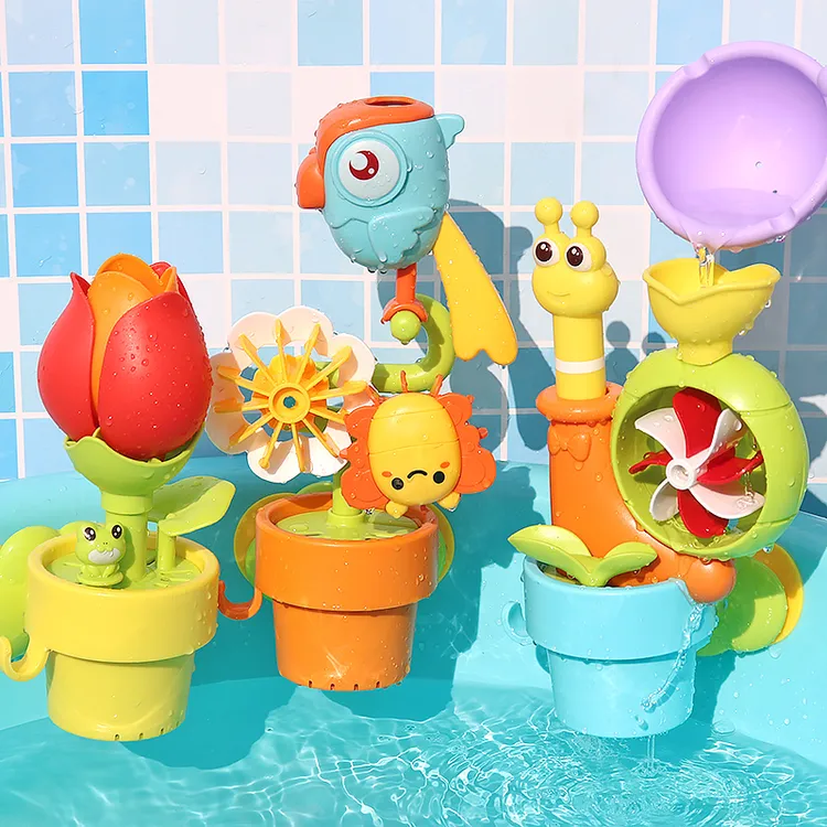 宝宝洗澡玩具转转乐戏水风车婴儿儿童澡盆花洒玩水套装男女孩玩具