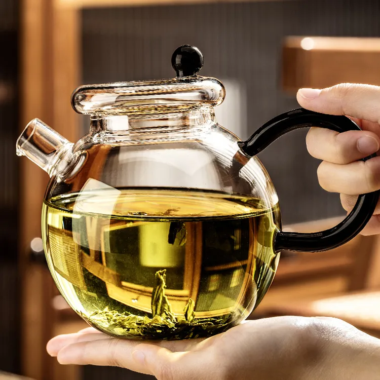 玻璃泡茶壶家用耐高温茶水分离高硼硅单杯电陶炉烧煮花茶专用器具