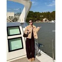 HEIHEI【老钱裤】挚爱推荐！美拉德可可棕灯芯绒加绒弯刀拼接休闲裤