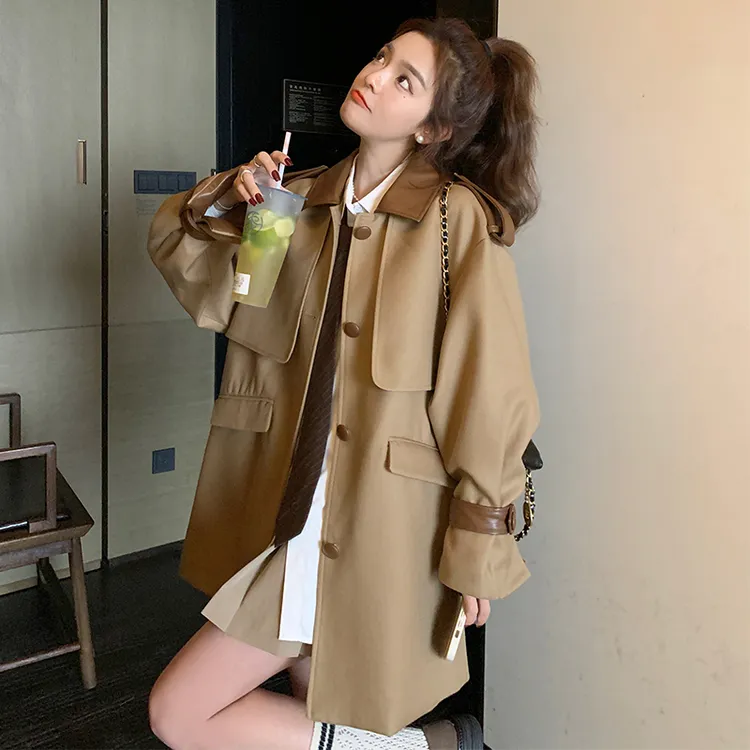 奥顿思兰迪高级感英伦风衣外套女漂亮洋气减龄小众时尚设计大衣