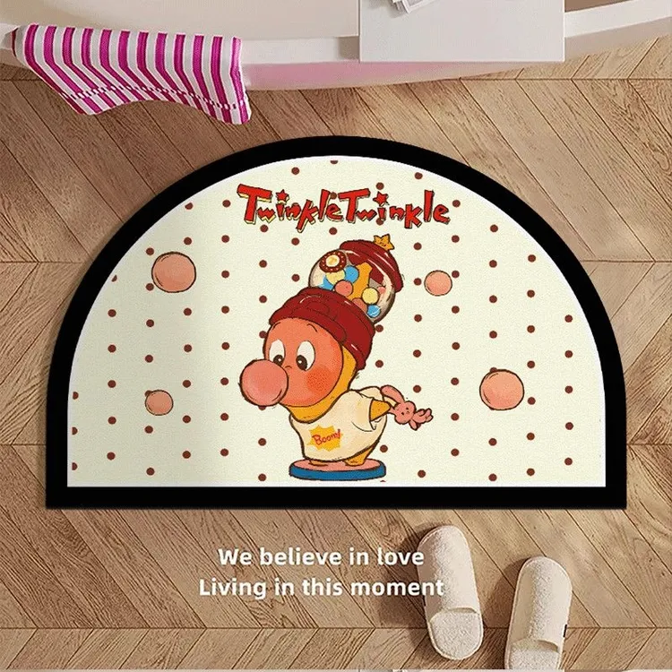 可爱星星人卡通硅藻泥浴室地垫吸水防滑卫生间厕所房间门口脚垫