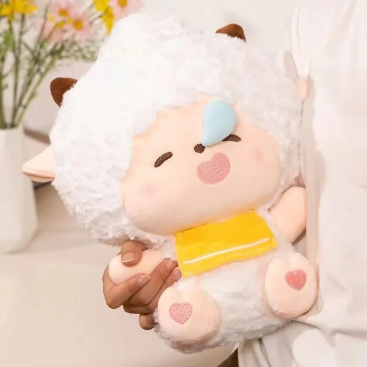 家用成人护颈枕抱抱系列懒羊羊小灰灰公仔毛绒玩具可爱动物造型短