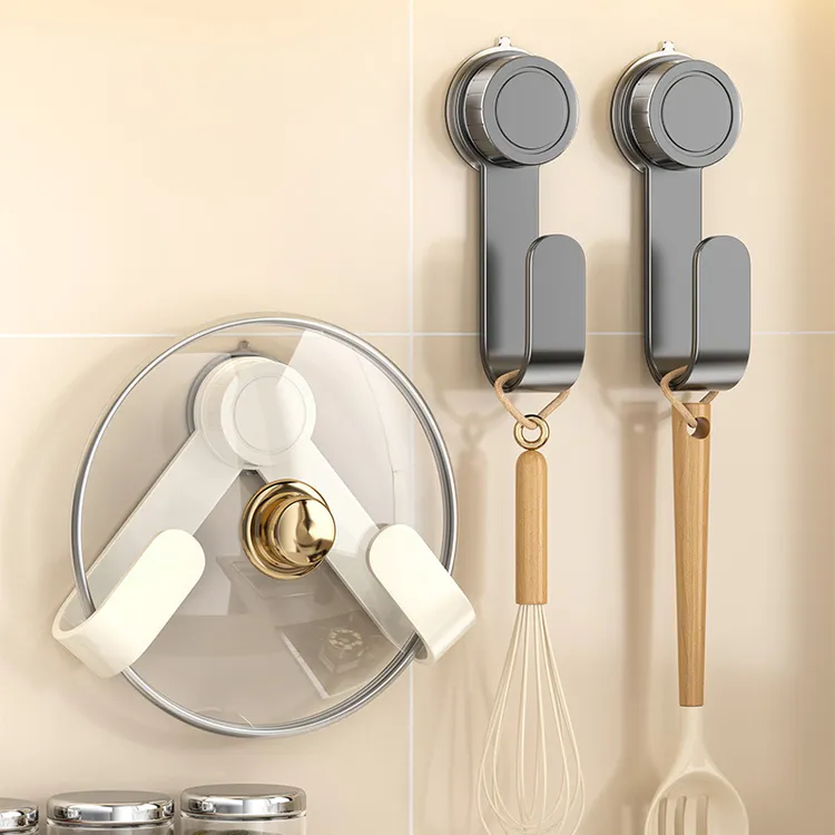 吸盘旋转锅盖架壁挂式免打孔家用厨房置物架收纳挂架菜板架砧板架