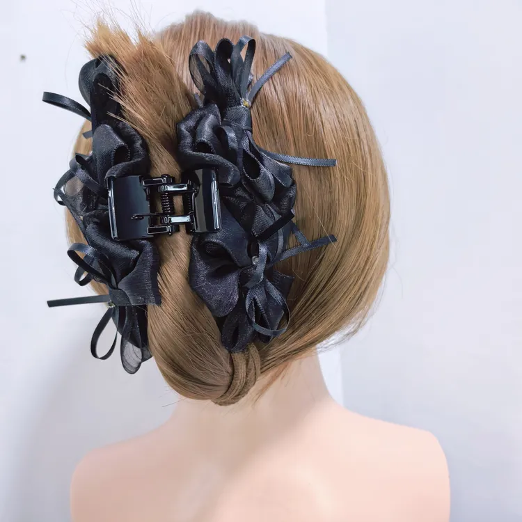 千金风甜美复古港风日韩抓夹发夹气质发饰时尚简约