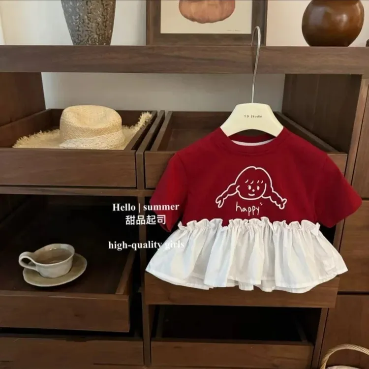 【断码清仓】女童韩版女宝宝洋气休闲儿童装韩范炸街上衣小女孩夏装