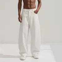  LANGGS&浪叔 25秋冬季纯棉中腰直筒休闲厚牛仔裤-FW5513