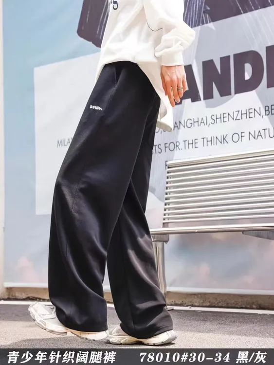 无弹力透气微弹力潮常规款休闲裤百搭抽绳青少年秋季