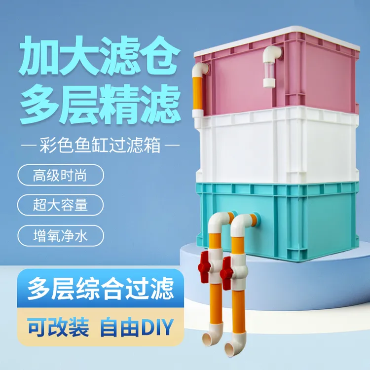 过滤周转箱彩色中号滴流盒上置过滤工业风外置过滤器
