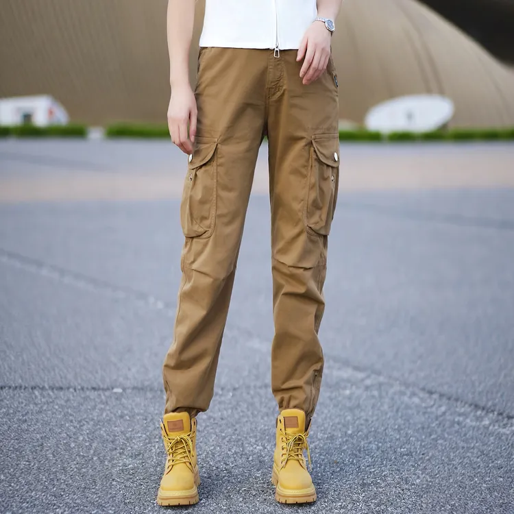 潮牌工装裤女2025春秋季新款男女穿情侣款美式复古登山束脚休闲裤