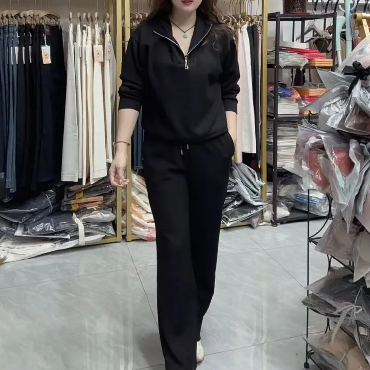 秋季新款时尚气质减龄显瘦休闲运动套装7703