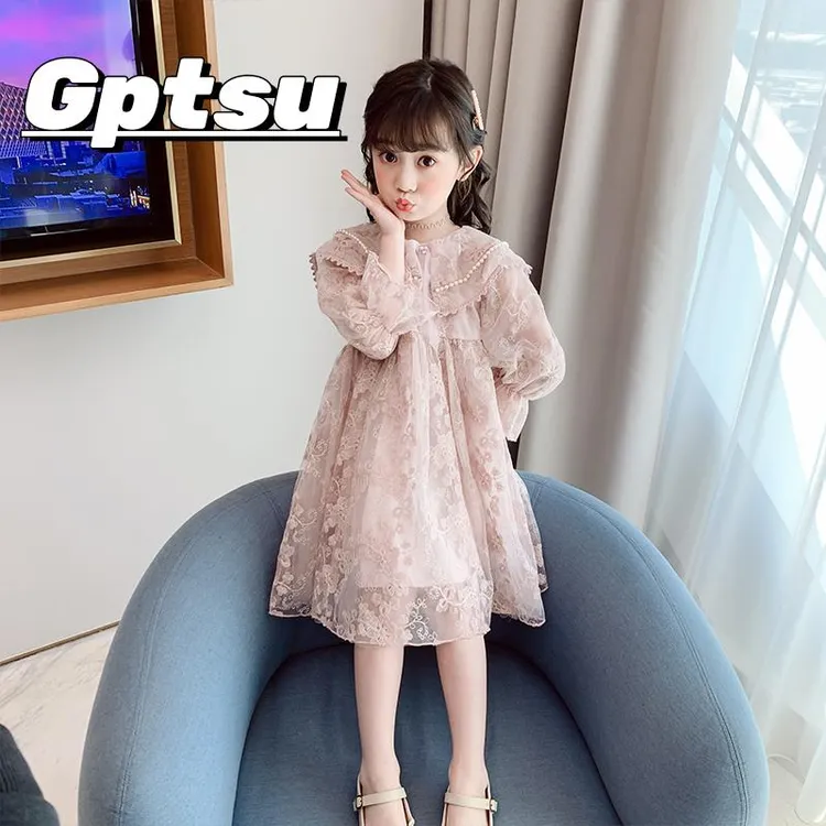 GPTSu女童时尚洋装2025新款春秋童装蓬蓬纱儿童裙子小女孩公主裙