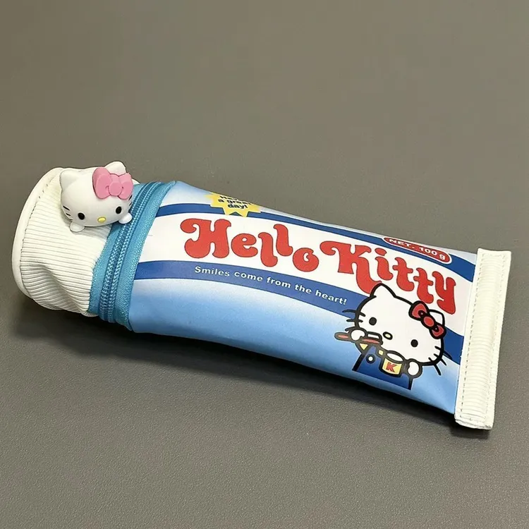 helloKitty笔袋立式创意趣味牙膏笔筒搞怪学生礼物桌面文具收纳盒