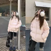 【折叠心事】羽绒服 时尚百搭通勤秋冬保暖长袖粉色羽绒服254V4569