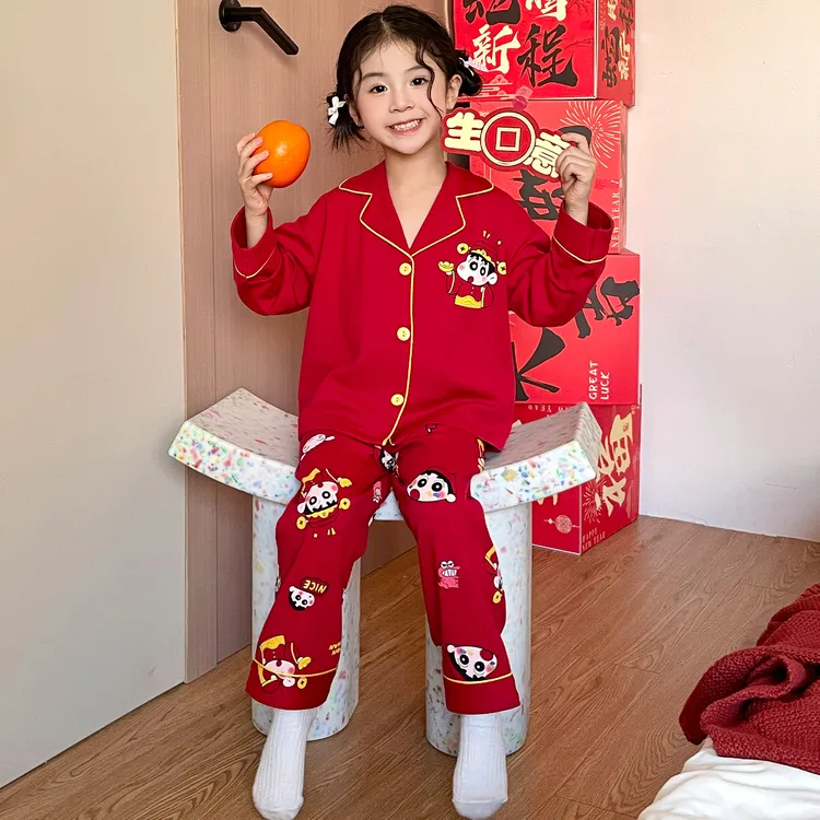 女童红睡衣2025新款本命年儿童家居服过年服女孩中大童初中生