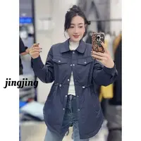 秋季新款休闲百搭压棉衬衫翻领棉服(7129)