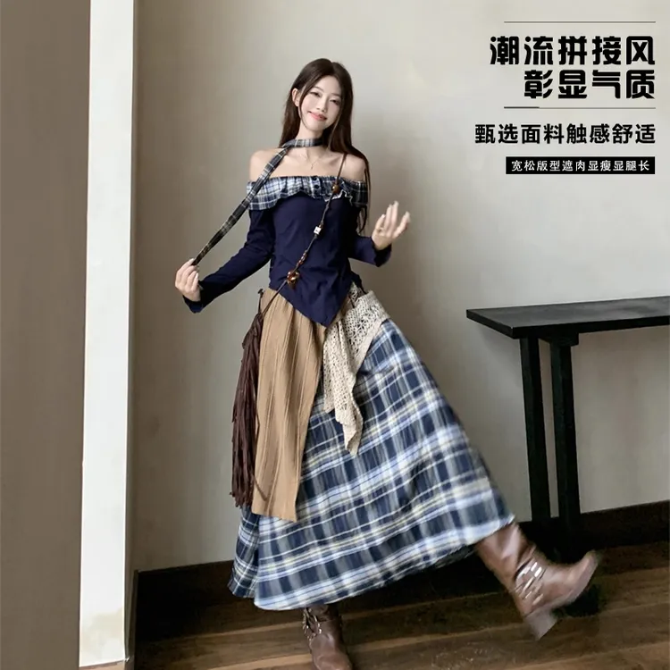 韩版波西米亚风东南亚风时尚套装吊带显腿长巴恩风遮肉显瘦气质