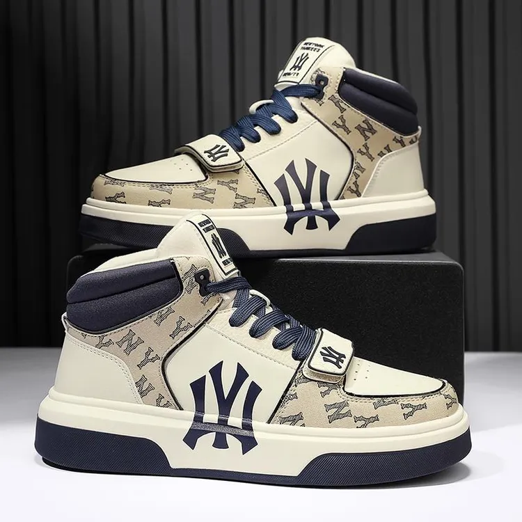 高档轻奢潮牌男鞋2025夏季新款运动休闲板鞋老爹鞋增高厚底高帮鞋