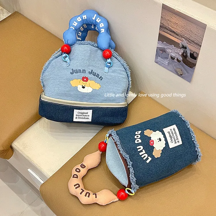 牛仔化妆女2025新款便携高端旅行手提大容量化妆包洋气大容量便携