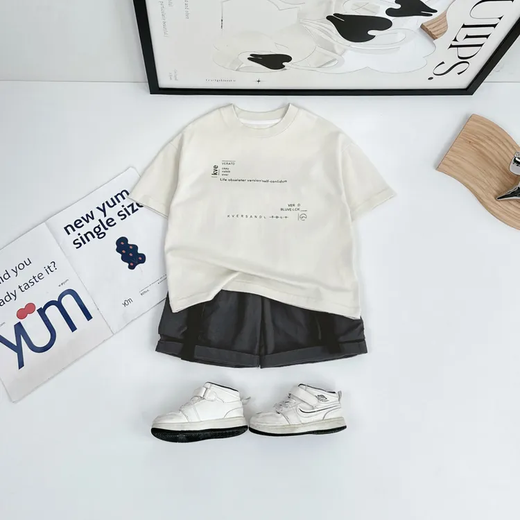 儿童夏装套装夏季2025新款男童短袖两件套 YC25698 悠悠童话童装 