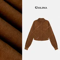 GULINA/娜姐 欧洲站新款阔肩短款拉链设计师款短款外套88111