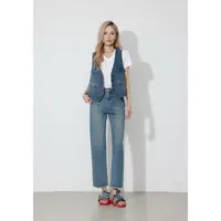 RUGOSAM烟管裤系列  早秋新品丨高腰女九分直筒牛仔裤RB0703